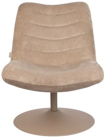 Béžové zamatové kreslo Bubba – Zuiver