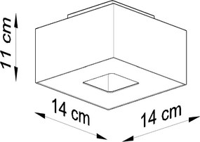 Stropné svietidlo Mono 1, 1x biele/čierne kovové tienidlo