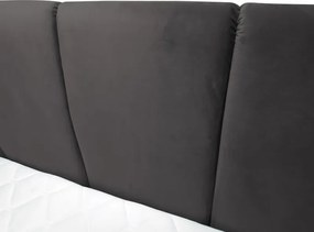 Posteľ boxspring Fresco 180x200 cm, tmavo šedá látka