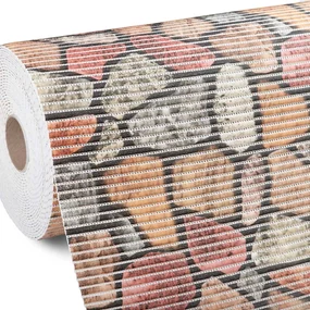 Kúpeľňová penová rohož / predložka PRO-015 Kamenná cesta - metráž šírka 65 cm
