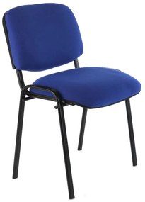 Konferenčná stolička Viva N, čierne nohy, modrá