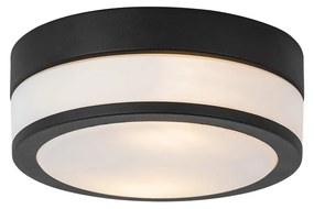 Moderné vonkajšie stropné svietidlo čierne 23 cm IP44 - Flavi