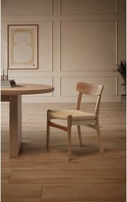 Jedálenské stoličky v súprave 2 ks z kaučukového dreva v prírodnej farbe Biel – MOME