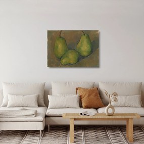 Sklenený obraz - Paul Cézanne, Three Pears, reprodukcia (70x50 cm)