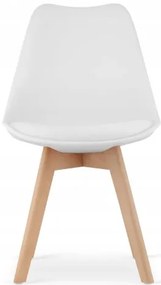 Jedálenská zostava TODI 60cm okrúhly stolový set biely+ 2 stoličky MARK biele