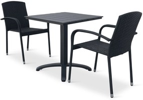 Balkónový set Ristorante + 2x ratanová stolička Roma