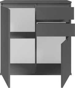 Skrinka s 2 šuplíkmi Brest, 80 cm, antracitová