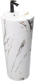Rea Blanka voľne-stojace umývadlo, 84 x 40 cm, Marble imitácia kameňa, REA-U8704