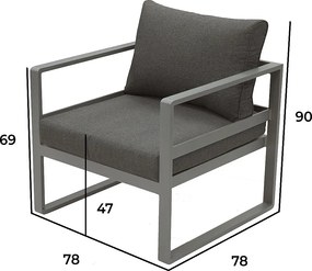 DEOKORK Hliníkové kreslo TITANIUM