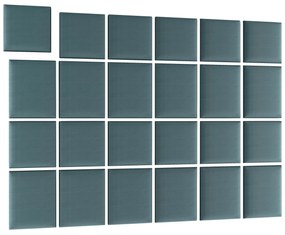 Set 24 čalúnených panelov Quadra 240x180 cm (mentolová). Vlastná spoľahlivá doprava až k Vám domov. 1052016
