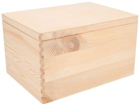 ČistéDrevo Drevený box s vekom 40 x 30 x 24 cm bez rukoväti