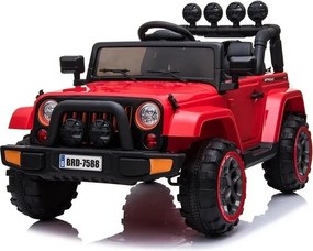 LEAN CARS Elektrické autíčko Jeep BRD-7588 červené 4x4