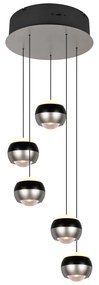 Čierne/v striebornej farbe LED závesné svietidlo ø 30 cm Orbit – Trio Select