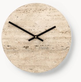 Ručne vyrobené travertínové hodiny Loko