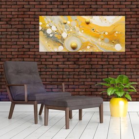 Obraz - Abstraktné pozadia so zlatým dekorom (120x50 cm)