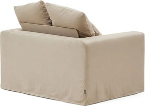 Béžové ľanové kreslo Nora – Kave Home