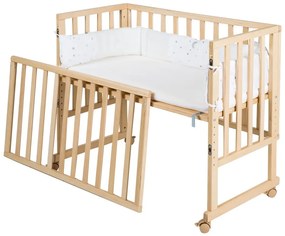Postieľka na kolieskach 90x45 cm v prírodnej farbe Star Magic – Roba