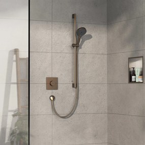 Hansgrohe ShowerSelect Comfort E, termostat pod omietku pre 1 spotrebič, kartáčovaný bronz, HAN-15571140