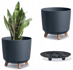 Kvetináč GRACIE TUBUS 29,8 cm antracitový