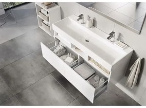 Kúpeľňová skrinka pod umývadlo RAVAK Natural biela vysoko lesklá 1200 x 450 x 450 mm X000001053