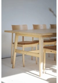 Jedálenský stôl v dekore duba v prírodnej farbe 100x220 cm Plainfield – Rowico