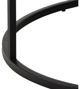 Biely okrúhly konferenčný stolík s doskou v dekore mramoru ø 80 cm Spiro – Actona