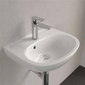VILLEROY &amp; BOCH O.novo závesné umývadielko s otvorom, s prepadom, 450 x 360 mm, biela alpská, 43404501