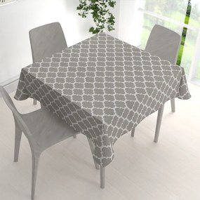 Biante Bavlnený štvorcový obrus Sandra SA-188 Sivé Maroko 150x150 cm