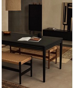 Rozkladací jedálenský stôl s prídavnou doskou v dekore duba 90x200 cm Lenon – Kave Home