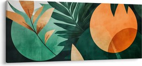 Obraz - Geometrické prírodné motívy (120x50 cm)