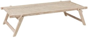 Biely konferenčný stolík v tvare Army lehátka Adelais - 181 * 86 * 42 cm