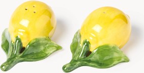 Ručne maľovaná soľnička a korenička Lemon, 2 ks