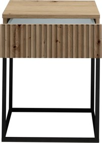 Nočný stolík s 1 zásuvkou Marle, dub artisan