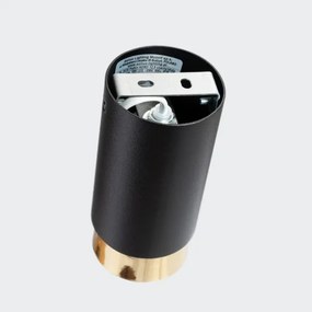 Sollux SL.1410 - Bodové svietidlo NERO 1xGU10/10W/230V 12,5 cm čierna/zlatá