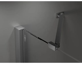 Mexen Velar Duo, posuvné sprchové dvere do otvoru 200 cm, 8mm šedé sklo, brúsený grafit, 871-200-000-42-95