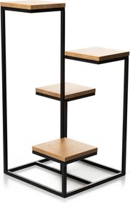 STOJAN NA KVETINÁČ KASKADA 79X40X40 CM ČIERNA/HNEDÁ