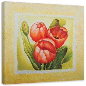 Gario Obraz na plátne Tri červené tulipány Rozmery: 30 x 30 cm