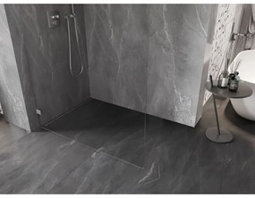 Mexen Lunar sprchová stena ľavá 70 x 200 cm, 8mm číre sklo, brúsená oceľ, 830-070-000-97-00-L