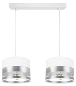 Luster na lanku MILO 2xE27/60W/230V strieborná