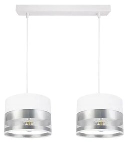 Luster na lanku MILO 2xE27/60W/230V strieborná