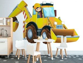 Tapeta kreslený bager