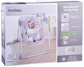 Elektrické hojdacie kreslo s uspávankami a zvukmi prírody ZA4693