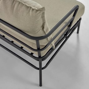 Béžová záhradná pohovka s kovovou konštrukciou Kave Home Mareluz