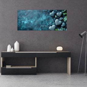Obraz - Kamene tvaru srdca (120x50 cm)