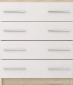 Komoda ORVILLE - dub sonoma/biela