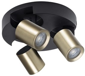 Kanlux 38963 - Bodové svietidlo LAURIN 3xGU10/10W/230V mosadz/čierna