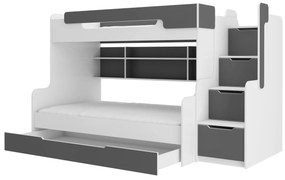 Poschodová detská posteľ 200x90 cm, 200x120 cm. Akcia -18%. Vlastná spoľahlivá doprava až k Vám domov. 1052339