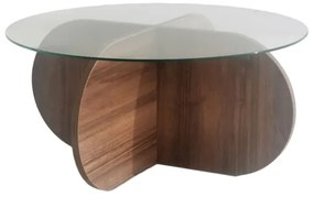 Konferenčný stolík BUBBLE 35x75 cm hnedá/číra