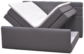Postel boxspring KABRERA 140 x 200 cm; šedá