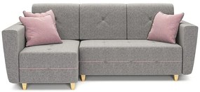 Rohová sedacia súprava Grey L Enzo 161 + Enzo 152 dr narural C.SZ